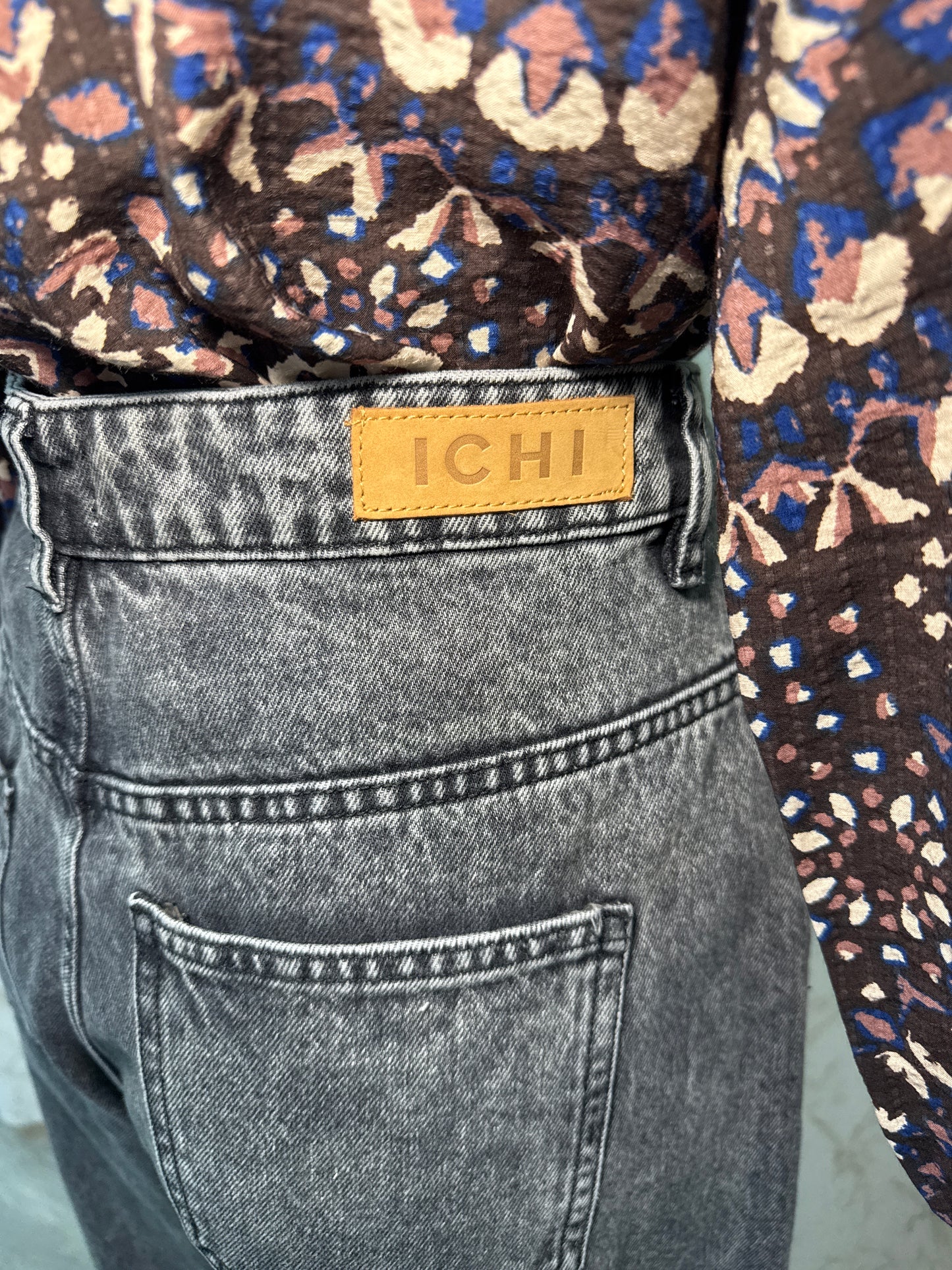 Jeans barrel taille haute